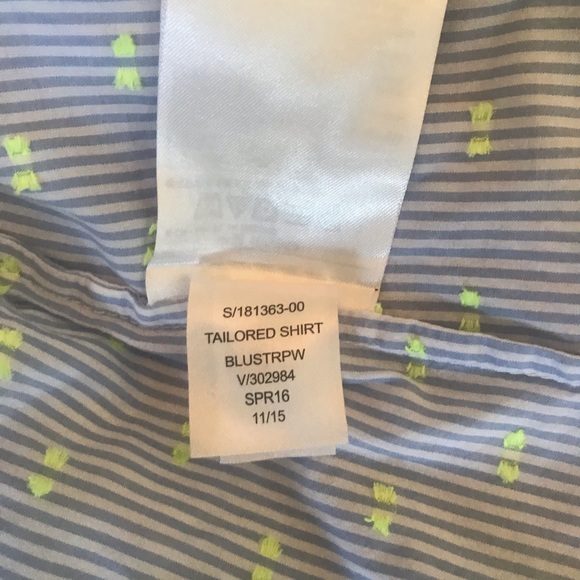 Gap Striped with Yellow Swiss Dot Button Up Sz Sm - Picture 8 of 9